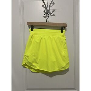 Lululemon Hotty Hot High-Rise Skirt Highlight Yellow Size 4Athletic Tennis